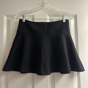 Alice + Olivia Black Mini Skirt Quilted Skater Size 0